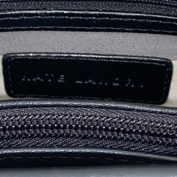 KATE LANDRY Black Faux Leather Large Shoulder Bag Tote Purse Handbag NEW NWT - Picture 5 of 11